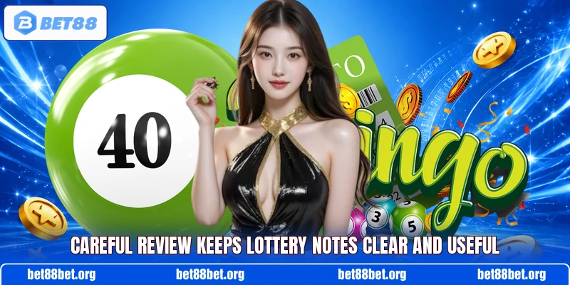Careful review keeps lottery notes clear and useful