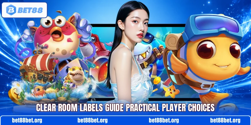 Clear room labels guide practical player choices