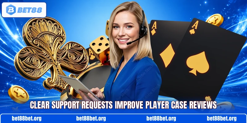 Clear support requests improve player case reviews