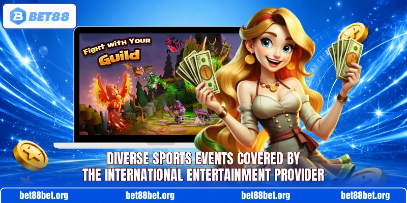 Diverse sports events covered by the international entertainment provider