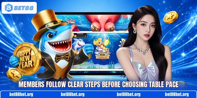 Members follow clear steps before choosing table pace