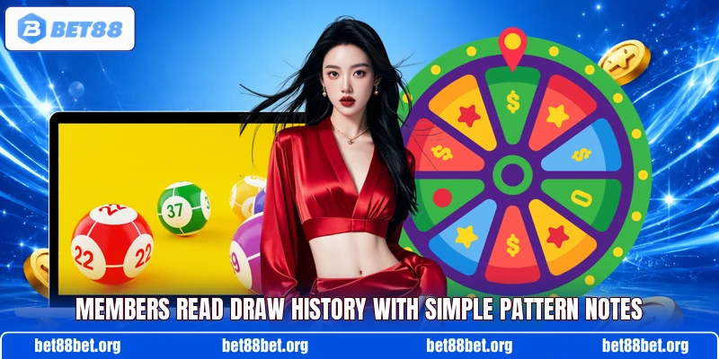 Members read draw history with simple pattern notes