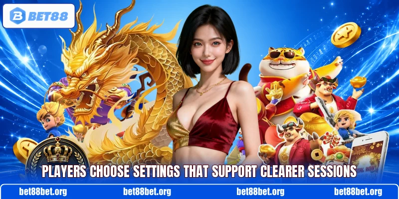 Players choose settings that support clearer sessions