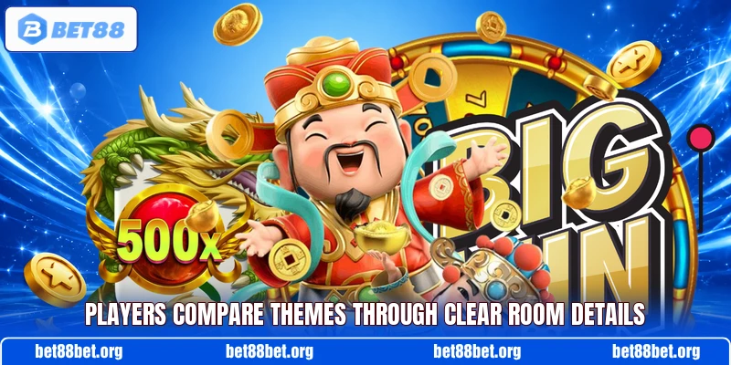 Players compare themes through clear room details