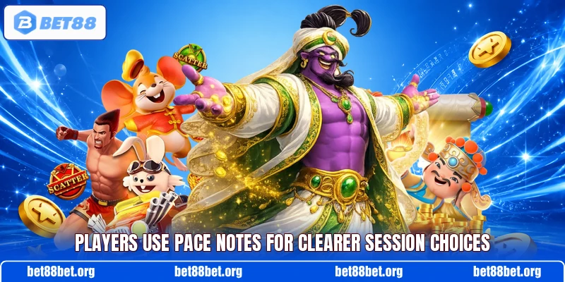 Players use pace notes for clearer session choices