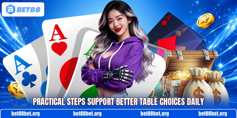 Practical steps support better table choices daily