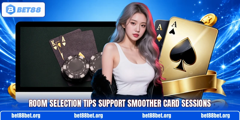 Room selection tips support smoother card sessions