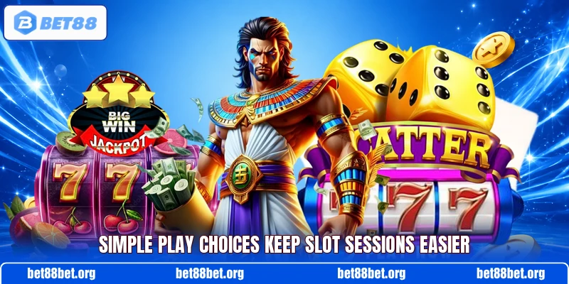 Simple play choices keep slot sessions easier