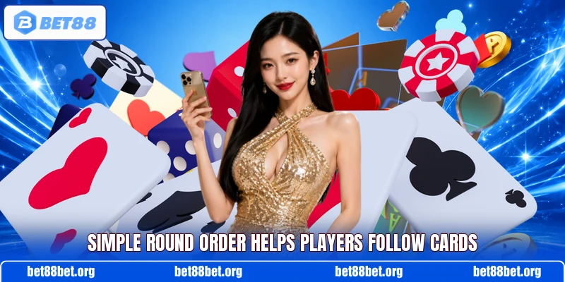 Simple round order helps players follow cards