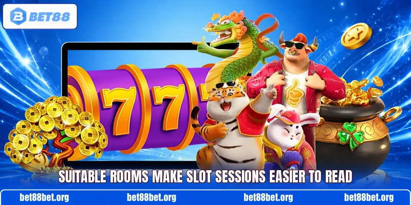 Suitable rooms make slot sessions easier to read